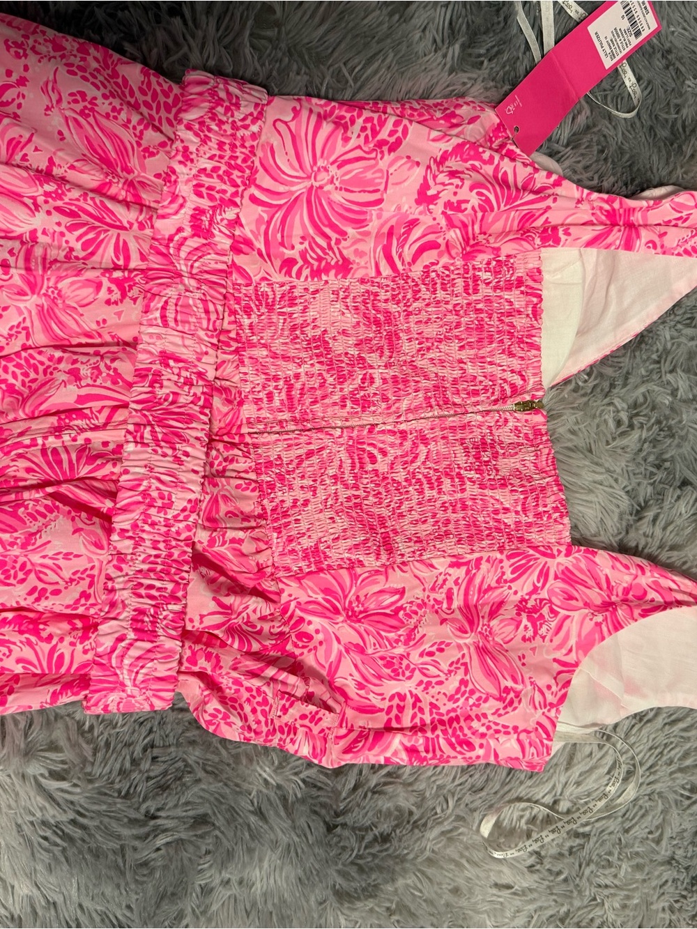 Lilly Pulitzer Bright Pink Floral Tiered Midi Dress - Picture 2 of 3